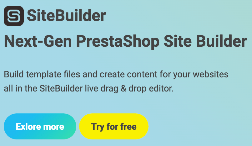 site builder prestashop module banner